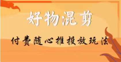 【万三】好物混剪付费随心推投放玩法，随心投放小课抖音教程-大齐资源站