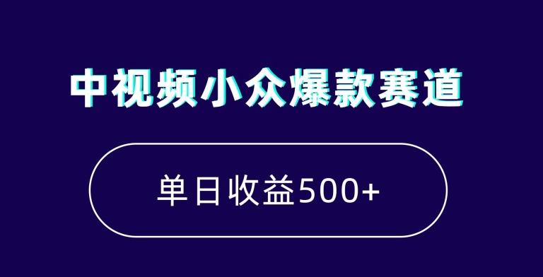 中视频小众爆款赛道，7天涨粉5万+，小白也能无脑操作，轻松月入上万【揭秘】-大齐资源站