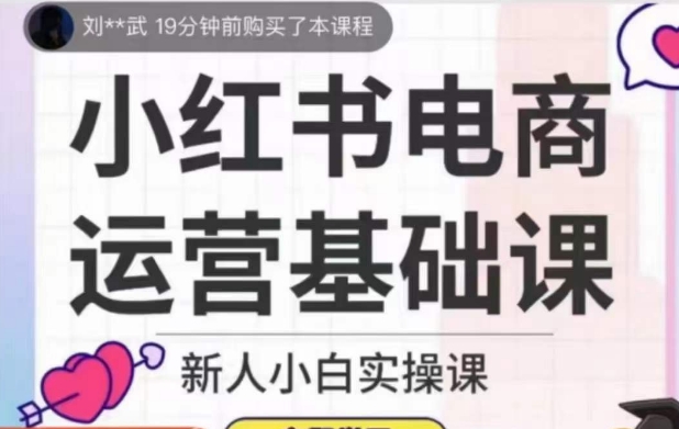 小红书电商运营基础课，新人小白实操课-大齐资源站