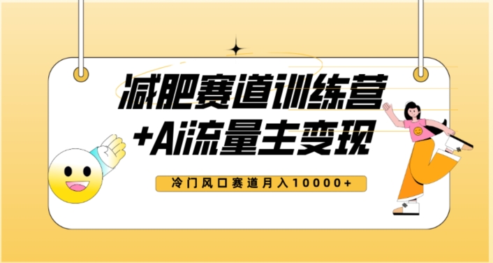 全新减肥赛道AI流量主+训练营变现玩法教程，蓝海冷门赛道小白轻松上手，月入10000+-大齐资源站