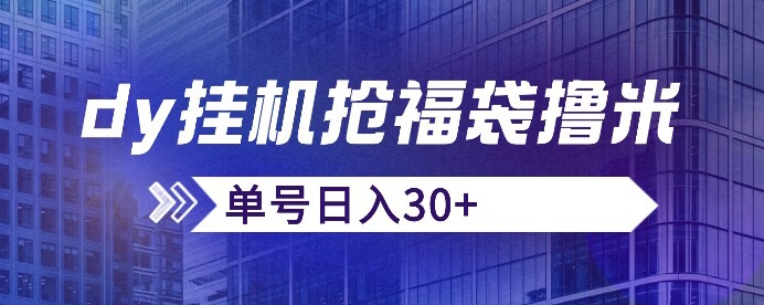 抖音抢福袋/抢红包脚本，只要号多放着一天抢个30+没问题的【揭秘】-大齐资源站