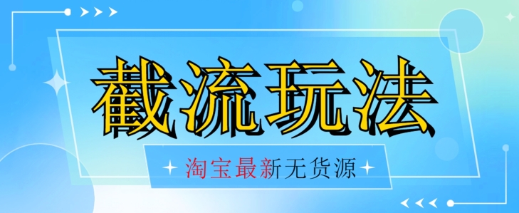 首发价值2980最新淘宝无货源不开车自然流超低成本截流玩法日入300+【揭秘】【1016更新】-大齐资源站