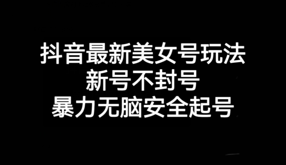 抖音最新美女号玩法，新号不封号，暴力无脑安全起号【揭秘】-大齐资源站