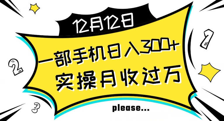 【全网变现首发】新手实操单号日入500+，渠道收益稳定，项目可批量放大【揭秘】-大齐资源站