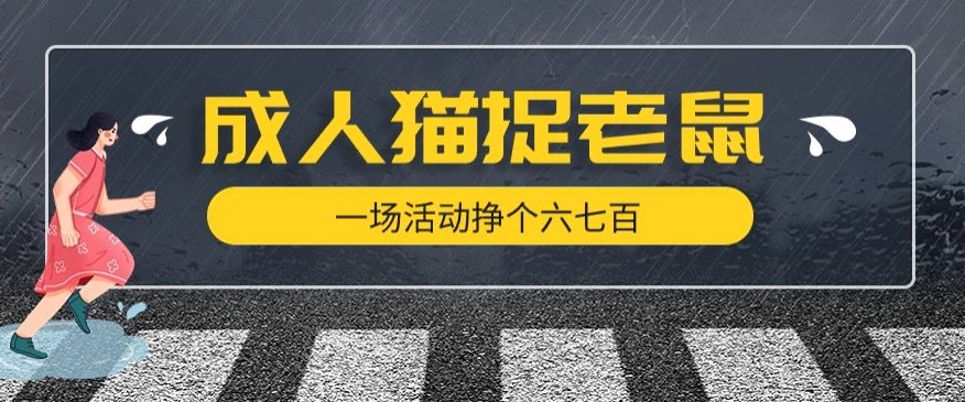 最近很火的成人版猫捉老鼠，一场活动挣个六七百太简单了【揭秘】-大齐资源站