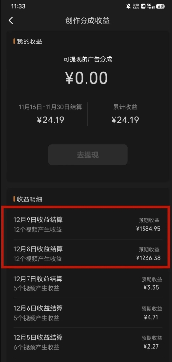 最新撸视频号‮作创‬者‮益收‬课程，测通了视频号分成计划，一天百来块-大齐资源站