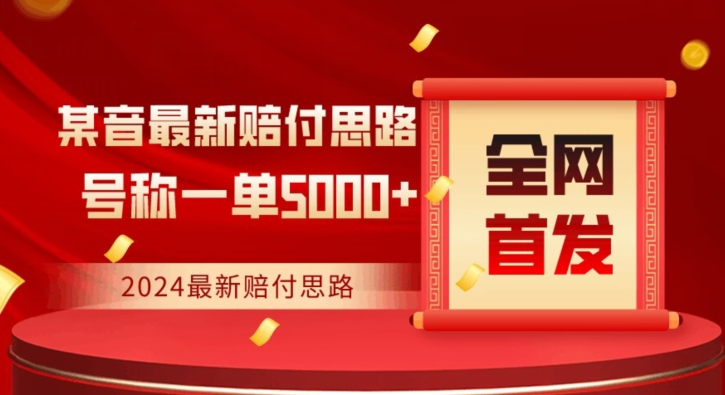 全网首发，2024最新抖音赔付项目，号称一单5000+保姆级拆解【仅揭秘】-大齐资源站