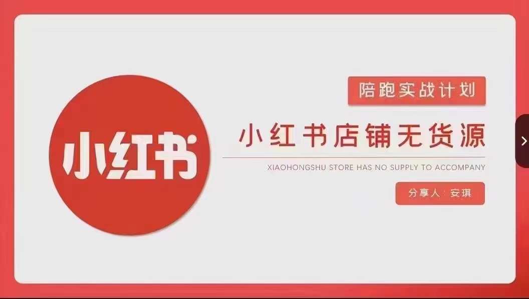 安琪-小红书店铺无货源实战，开店到售后全流程操作-大齐资源站