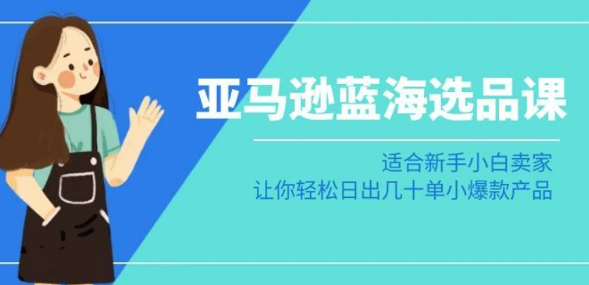 亚马逊-蓝海选品课：适合新手小白卖家，让你轻松日出几十单小爆款产品-大齐资源站