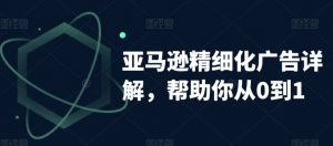 亚马逊精细化广告详解,帮助你从0到1,自动广告权重解读、手动广告打法详解-大齐资源站