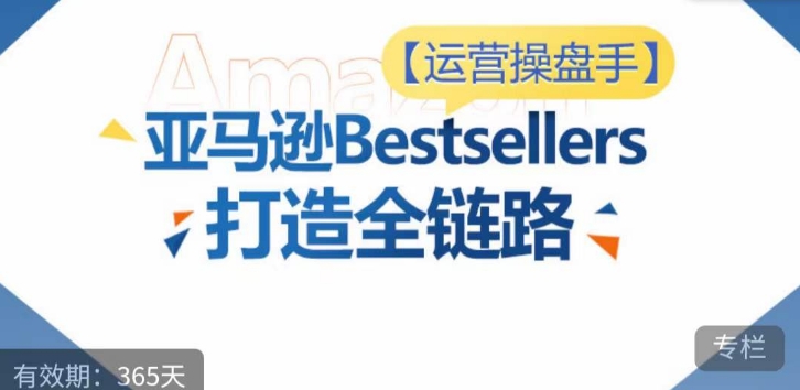 运营操盘手！亚马逊Bestsellers打造全链路，选品、Listing、广告投放全链路进阶优化-大齐资源站