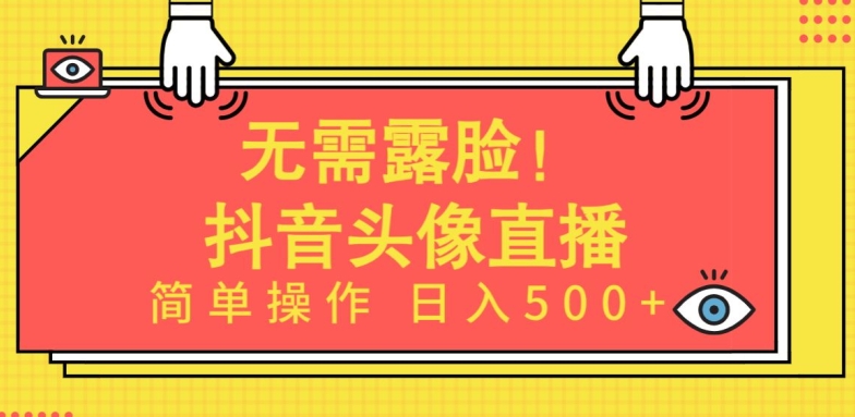 无需露脸，Ai头像直播项目，简单操作日入500+【揭秘】-大齐资源站