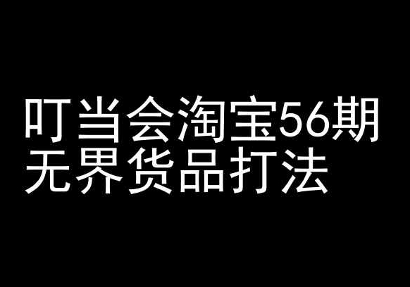 叮当会淘宝56期：无界货品打法-淘宝开店教程-大齐资源站