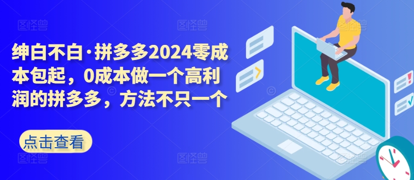 拼多多2024零成本包起，0成本做一个高利润的拼多多，方法不只一个-大齐资源站