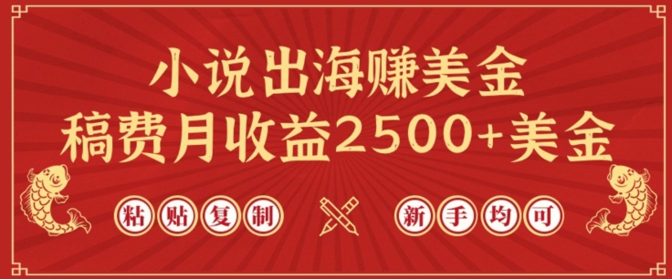 小说出海赚美金，稿费月收益2500+美金，仅需chatgpt粘贴复制，新手也能玩转【揭秘】-大齐资源站