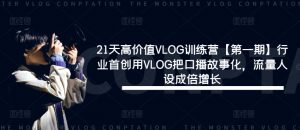 21天高价值VLOG训练营【第一期】行业首创用VLOG把口播故事化，流量人设成倍增长-大齐资源站