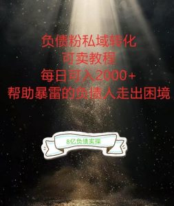 负债粉掘金计划,帮助负债者解决问题,债务规划,债务重组,最好的变现方式【揭秘】-大齐资源站