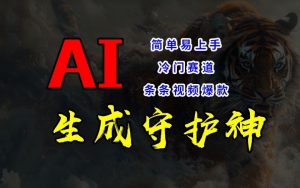 短视频冷门赛道，AI一键生成守护神，条条视频爆款，简单易上手，轻松获取睡后收入【揭秘】-大齐资源站