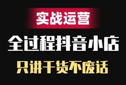 抖音小店精细化实战运营，只讲干货不废话-大齐资源站
