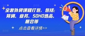 全套外贸课程打包，包括：背调、业务、SOHO选品、展会等-大齐资源站