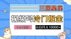 2024视频号三国冷门赛道掘金,条条视频爆款,操作简单轻松上手,新手小白也能月入1w-大齐资源站