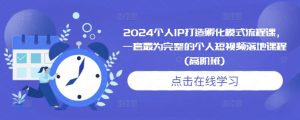 2024个人IP打造孵化模式流程课,一套最为完整的个人短视频落地课程(高阶班)-大齐资源站