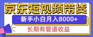 京东短视频带货新玩法,长期管道收益,新手也能月入8000+-大齐资源站