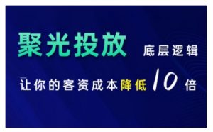 小红书聚光投放底层逻辑课，让你的客资成本降低10倍-大齐资源站
