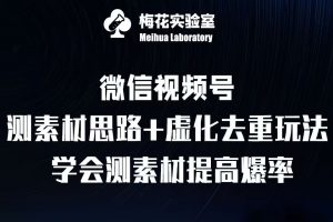 视频号连怼技术-测素材思路和上下虚化去重玩法-梅花实验室社群专享-大齐资源站