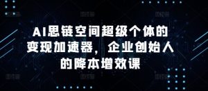 AI思链空间超级个体的变现加速器,企业创始人的降本增效课-大齐资源站