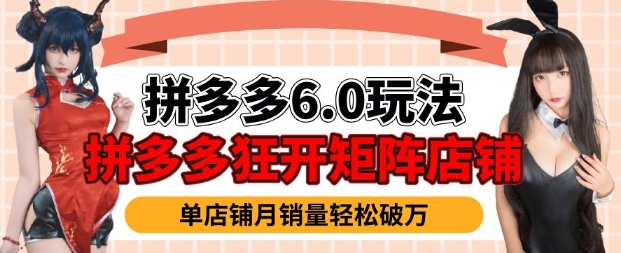 拼多多虚拟商品暴利6.0玩法，轻松实现月入过W-大齐资源站