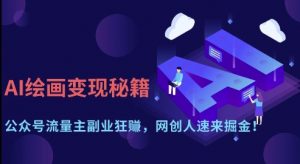 AI绘画变现秘籍：公众号流量主副业狂挣，网创人速来掘金【揭秘】-大齐资源站