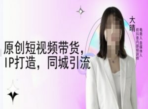 原创短视频带货，IP打造，同城引流-大晴自媒体教程-大齐资源站