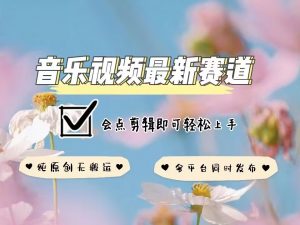 音乐视频赛道最新玩法，纯原创不违规，可所有平台同时发布，会点剪辑即可轻松拿捏-大齐资源站