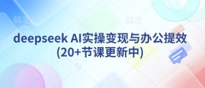 deepseek AI实操变现与办公提效(20+节课更新中)-大齐资源站