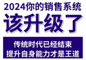 2024能落地的销售实战课，你的销售系统该升级了（更新2月）-大齐资源站