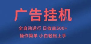 广告挂G全自动5张+项目，操作简单，小白轻松上手【揭秘】-大齐资源站
