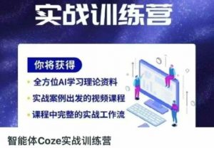 智能体Coze实战训练营，掌握新时代效率工具，让你人生即刻开挂-大齐资源站