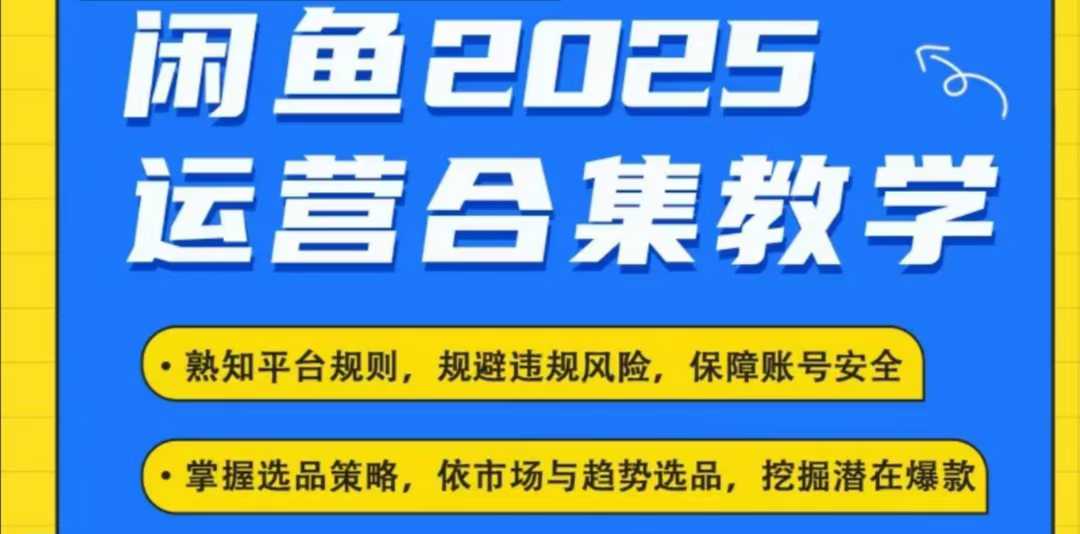 2025闲鱼电商运营全集，2025最新咸鱼玩法-大齐资源站