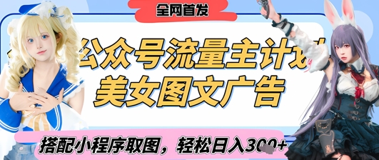 2025最新公众号美女图文流量主计划，搭配小程序取图轻松日入3张+(全网首发)-大齐资源站