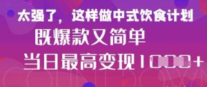 疯狂爆火！小红书等平台的女性中餐养生视频，小白轻松制作，快速拿到结果-大齐资源站