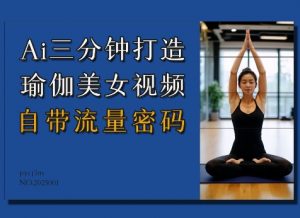 Ai3分钟打造瑜伽美女视频，自带流量密码-大齐资源站