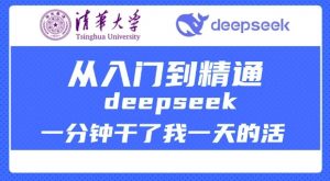 清华大学讲DeepSeek最全教程，从入门到精通，deepseek一分钟干了我一天的活-大齐资源站