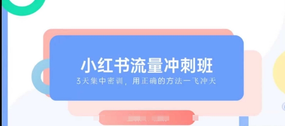 小红书流量冲刺班2025，最懂小红书的女人，快速教你2025年入局小红书-大齐资源站