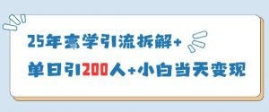 25年国学引流拆解+单日引200人+小白当天就能变现-大齐资源站