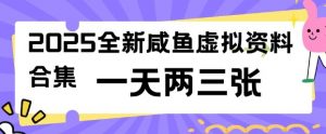 2025全新闲鱼虚拟资料项目合集，成本低，操作简单，一天两三张-大齐资源站
