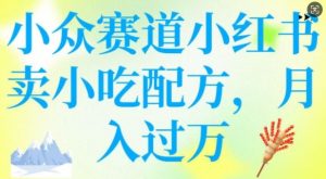 小众赛道小红书卖小吃配方,操作简单,月入过W-大齐资源站