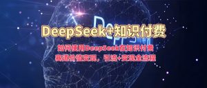 如何使用DeepSeek在知识付费赛道价值变现，引流+变现全流程-大齐资源站