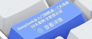 DeepSeek从入门到精通：7大场景 50大案例 全套提示词【文档】-大齐资源站