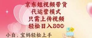 京东短视频带货，2025翻身项目，只需上传视频，单月稳定变现8k+【揭秘】-大齐资源站